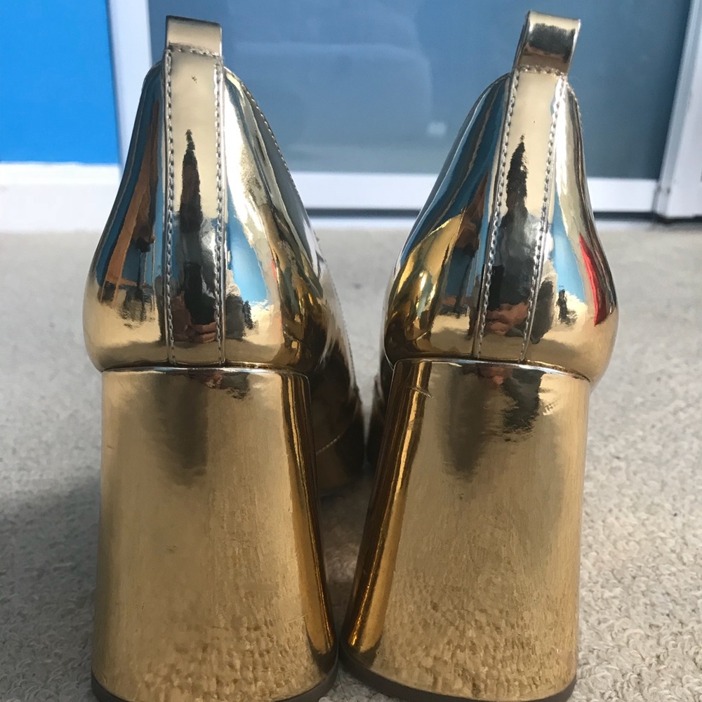 Gold Block Heel